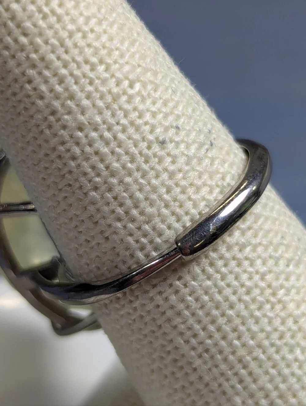 Libyan Desert Glass 925 Sterling Adjustable Ring Sz 6-8
